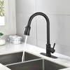 Munora Single Handle High Arc Pull Out Kitchen Faucet with Pull Down Sprayer, Stainless Steel - 2 of 4