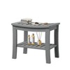 HDPE Shower Bench with Storage Shelf,Waterproof Shower Seat Stool Chair for Bathroom Bathtub,Non-Slip Spa Stool,Indoor Outdoor Use,Space-Saving - 2 of 4