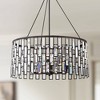 Regency Hill Aurelia Bronze Drum Pendant Chandelier 26 3/4" Wide Modern Clear Glass Shade 6-Light Fixture for Dining Room House Foyer Kitchen Island - 2 of 4