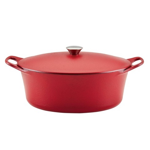 Lodge Cast Iron 6 Quart Enameled Cast Iron Dutch Oven, Midnight Chrome -  Ideal for Slow-Roasting, Simmering, and Baking Bread in the Cooking Pots  department at