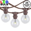 Novelty Lights 25 Feet Heavy Duty Light Strings and Sets with 25 In-Line E12 Sockets, Brown Wire PVC Stringer, 12" Spacing, End-To-End Connectable - 2 of 4