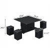 NicBex Modern Functional Lift-Top Coffee Table with Hidden Storage & Stools,Fashionable Tea table Center Table for Living Room,Office - 4 of 4