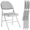 Folding Chairs, Portable Metal Chairs with Cushions and Non-Slip Feet Pads for Home and Office, Indoor and Outdoor Events - 2 of 4