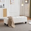 NicBex Polyester Storage Ottoman Bench,Upholstered Storage Ottoman with Button Tufted Top,Modern Storage Bench for Living Room,Bedroom - 2 of 4