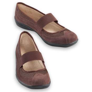 Collections Etc Wide Width Mary Jane Shoes