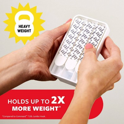 White XL Heavyweight Wall Hooks with Adhesive Strips