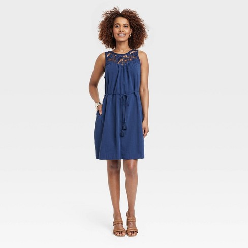 chambray tank dress