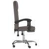 vidaXL Reclining Office Chair Gray Faux Leather - 4 of 4