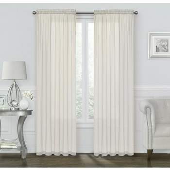 Kate Aurora Coastal Pastel Colored Light & Airy Sheer Voile Window Curtains