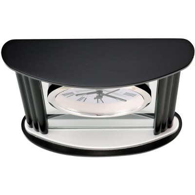 Cambridge Black and Chrome Quartz Table Clock