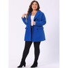 Agnes Orinda Women's Plus Size Winter Outfits Notched Lapel Double Breasted Overcoats - 3 of 4