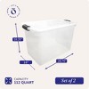 Homz Secure Latch Large Clear Stackable Storage Container Bin, 31 Quart, 4 Count - 4 of 4