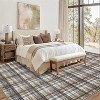 Modern Plaid Carpet,Washable Stain Resistant Non-Slip, Soft Foldable Rug for Laundry Room - 2 of 4