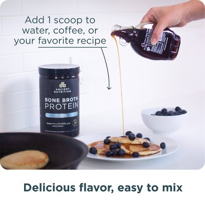 Ancient Nutrition Bone Broth Protein Powder - Vanilla - 17.4oz/20 Servings: Non-Dairy, 20g Protein Per Serving