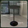 LeisureMod Verve 27" Round Bar Height Dining Table, Sintered Stone Top, Black Pedestal Base, Counter Height Table for Kitchen and Pub - 4 of 4
