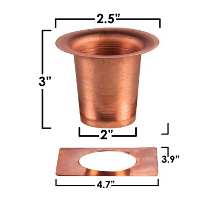 Marrgon Copper Rain Chain Gutter Adapter with Patina Finish