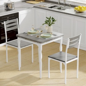 GustoWave Dining Table Set for 2, 3-Piece Compact Dining Table and Chairs - 1 of 4
