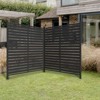 SEVOBAL Garden Fences and Gates Outdoor Slatted Design Privacy Screen Fence Panels, No Dig Fence Kit for Air Conditioner, Black, 47"*47"*47" - 4 of 4