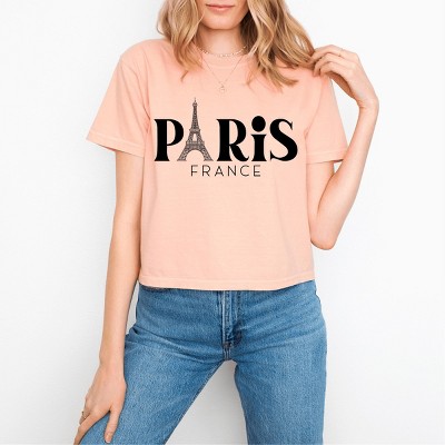 Simply Sage Market Paris France Eiffel Tower Boxy Crop Top