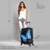 InUSA Medium Checked 24" Butterfly Print Lightweight Hardside Spinner Suitcase - Black - 2 of 4