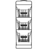 Oceanstar Metal Wire Storage Basket Black Set of 3 - 20823552