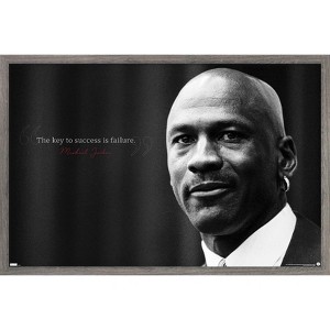 Trends International Michael Jordan - Key To Success Framed Wall Poster Prints - 1 of 4