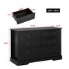 Dressers & Chests Of Drawers, Chest Of Drawers With 6 Drawers, Metal Handle, Scratch Resistant Waterproof Sideboard Console Table For Bedroom - 2 of 4
