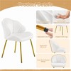 Yaheetech Set of 2 Modern Accent Chairs with Golden Metal Legs for Living Room, Bedroom - 4 of 4