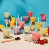 Thoughtfully, Mini Boba Pearl Milk Tea Party Set, Makes 16 Tasting Portions of Bubble Tea, Includes 4 Flavors, Cups, Lids, Straws, & Stickers - 4 of 4