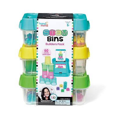 Hand2mind STEM Bins by Brooke Brown, Back to School Must Have Supplies, STEM Building Toy for Kids, Ages 5+