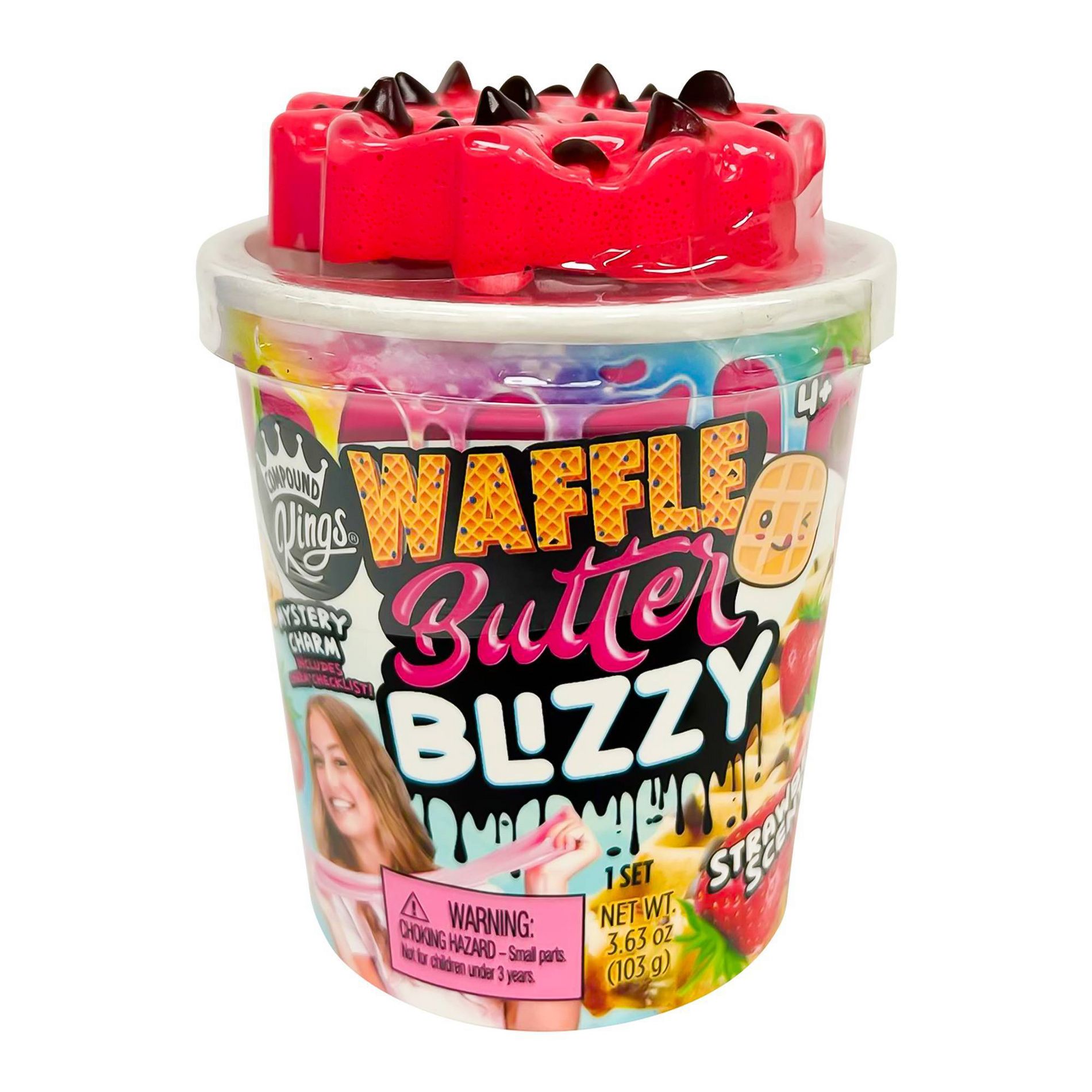 Compound Kings Butter Blizzy Strawberry Waffle Slime: Creative Thinking with 2 Pieces, 0.26 Net Weight