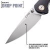CJRB Small Feldspar Folding Pocket Knife with Clip, Liner Lock, 3.2 Inch Drop Point Blade, G10 Handle - 3 of 4