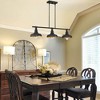 3-Light Island Pendant Chandelier With Matte Black Finish - 2 of 4