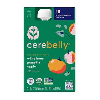 Cerebelly Multipack White Bean Pumpkin Apple Baby Meals - 4oz/3pk