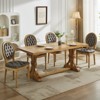 Set of 2 French Style Dining Chairs Upholstered Chairs Accent Chairs Armless Chairs with Nailhead Trim, Velvet/PU Leather-ModernLuxe - 3 of 4