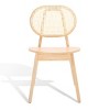 Kristianna Rattan Back Dining Chair (Set of 2) - SFV4127 - Natural - Safavieh Couture - 2 of 4
