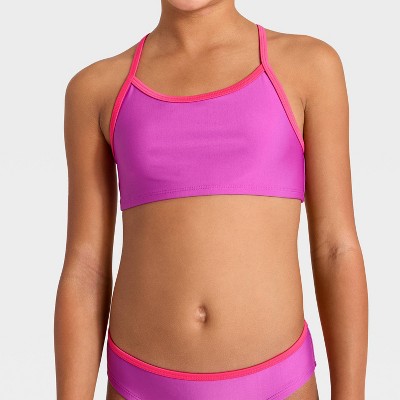 Cat & Jack Girls' Colorblock Two Piece Swimwear Set - Cat & Jack™ Purple S — фото 3