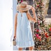 Women's Striped Embroidered Sundress with Lace Trim - Cupshe - 4 of 4