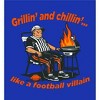 Grillin' and Chillin' Like A Football Villain Youth Crew Neck Short Sleeve Tee - 2 of 2