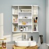 Pamapic Modern Bathroom Medicine Cabinet with Mirror and Shelves - 2 of 4
