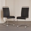 NicBex Set of 2 Dining Chair Upholstered Faux Leather Kitchen Side Chair with C-Shaped Tube Plating Metal Legs for Dining Room - 4 of 4
