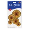 Beistle Metallic Fans, Asstd, (5/Pkg) Gold - 3 of 4