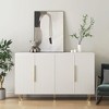Okak Modern Buffet Cabinet, Storage Cabinet with Fluted and Adjustable Shelves, Accent Cabinet for Living Room, Entryway, Hallway, Kitchen - 2 of 4