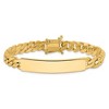 Black Bow Jewelry Men's 8mm 14k Yellow Gold Solid Curb Link I.D. Bracelet, 8 Inch - 3 of 4