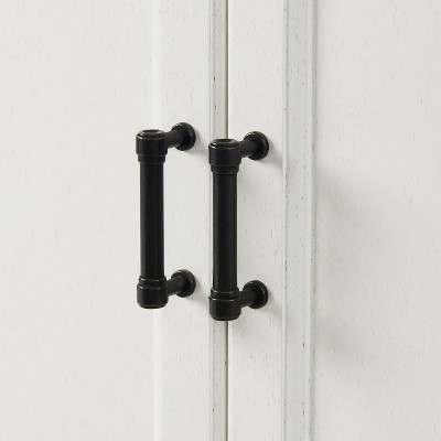 Distressed White 3-Piece Sideboard and Pantry Set with Cabinets