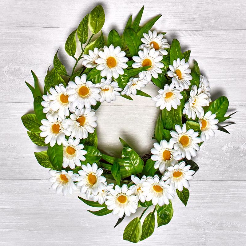 The Lakeside Collection Sunshine Daisies Home Decor - Lighted Wreath, 4 of 6