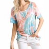 Women's Mint Tie Dye Top - BiBi - 3 of 4
