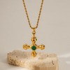Y2K Chunky Cross Necklace | 18K Gold Plated Vintage Summer Chain - 4 of 4