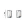 Sophisticated baguette stud earrings adorned with clear cubic zirconia for a chic and sparkling look - 2 of 2