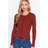 Slickblue Women's Long Sleeve Crew Neck Cardigan, Classic Knit Layering Sweater, 4 Color Options, Size S-L - 2 of 4